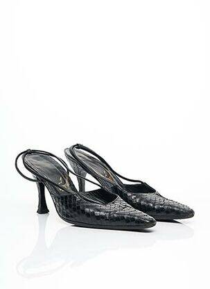 Escarpins semelle extérieure cuir talon de 7 à 9cm noir RENÉ CAOVILLA femme