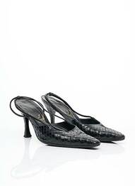 Escarpins semelle extérieure cuir talon de 7 à 9cm noir RENÉ CAOVILLA femme