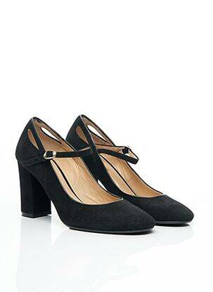 Escarpins nubuck talon de 7 à 9cm noir FRANCOIS PINET femme