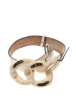 Ceinture fermeture pointe poinçonnée beige ROBERTO CAVALLI femme