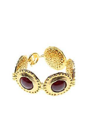 Bracelet ornement pierre rouge MCM femme