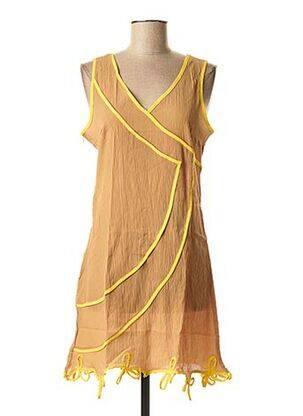 Tunique manches courtes tissage crêpe jaune VIRGINIE & MOI femme