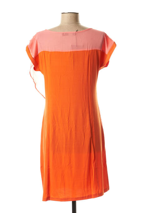 Robe mi-longue manches courtes manches courtes rose VIRGINIE & MOI femme