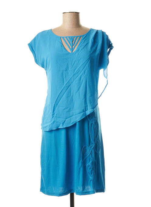 Robe mi-longue bleu VIRGINIE & MOI pour femme