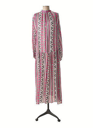 Robe longue manches longues manches longues rose VALERIE KHALFON femme