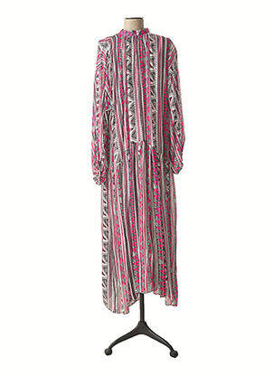 Robe longue manches longues manches longues rose VALERIE KHALFON femme