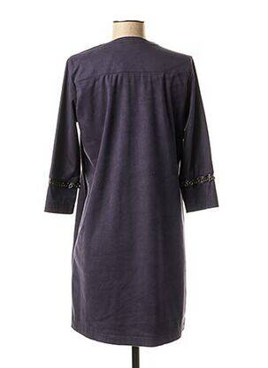Robe mi-longue manches 3/4 manches 3/4 bleu VALERIE KHALFON femme