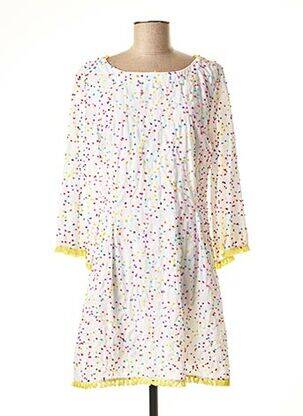 Robe mi-longue fermeture zippée au dos blanc VALERIE KHALFON femme