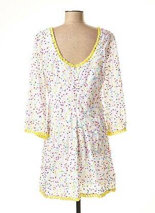 Robe mi-longue fermeture zippée au dos blanc VALERIE KHALFON femme