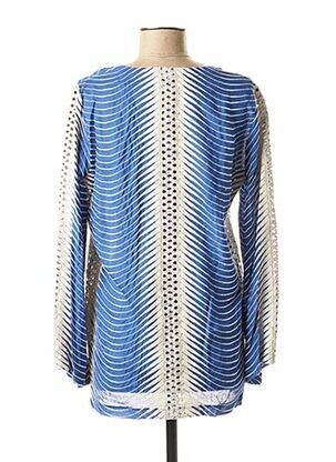 Blouse tissage popeline manches longues bleu VALERIE KHALFON femme