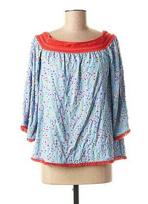 Blouse manches 3/4 manches 3/4 bleu VALERIE KHALFON femme