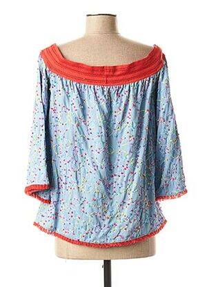 Blouse manches 3/4 manches 3/4 bleu VALERIE KHALFON femme