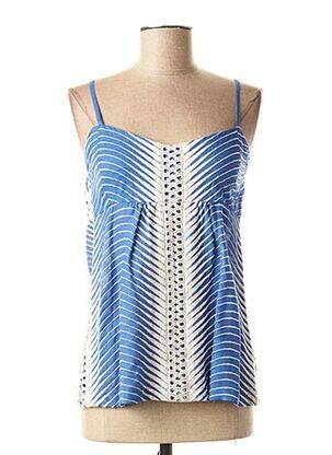 Top manches bretelles ajustables bleu VALERIE KHALFON femme