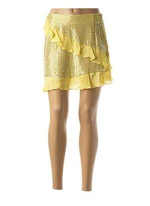 Jupe courte taille normale jaune VALERIE KHALFON femme