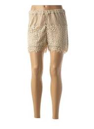 Short taille élastique beige VALERIE KHALFON femme