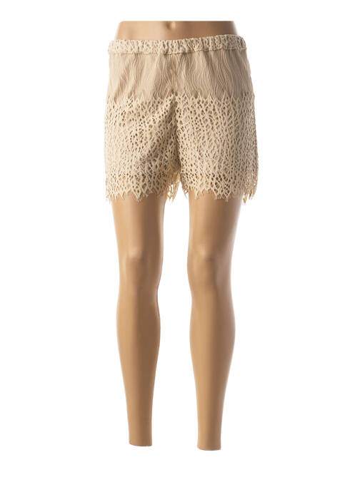 Short taille élastique beige VALERIE KHALFON femme