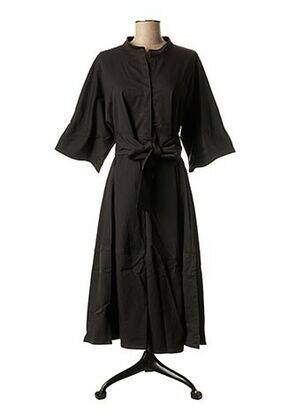 Robe mi-longue noir GRAND MORIN pour femme