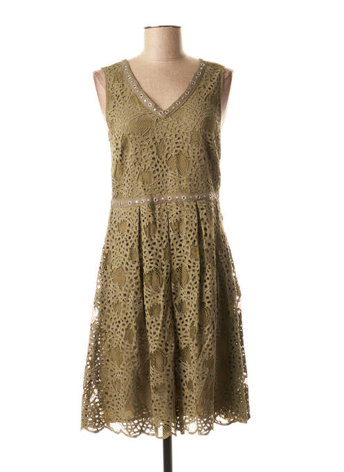 Robe mi-longue vert HUIT SIX SEPT pour femme
