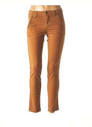 Pantalon chino tissage popeline taille normale marron RED LEGEND femme