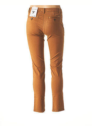 Pantalon chino tissage popeline taille normale marron RED LEGEND femme