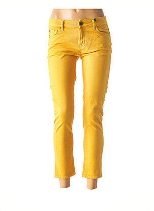 Pantalon 7/8 stretch taille basse jaune RED LEGEND femme