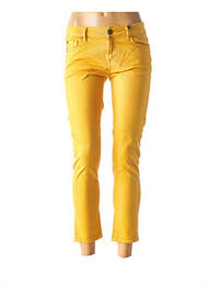 Pantalon 7/8 stretch taille basse jaune RED LEGEND femme