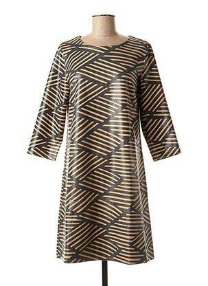 Robe mi-longue marron AZARA pour femme