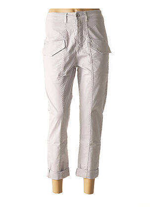 Pantalon droit gris BISCOTE pour femme
