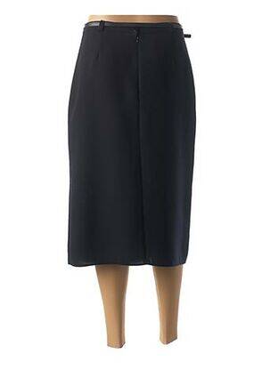Jupe mi-longue taille à pinces bleu MODISSIMO femme