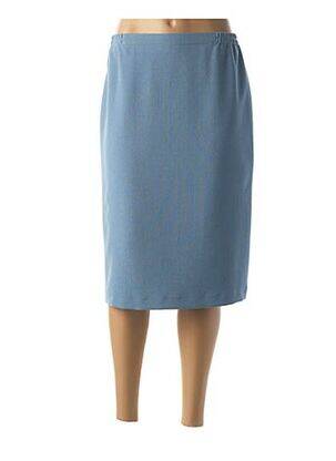 Jupe mi-longue stretch bleu FRANCE RIVOIRE femme
