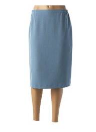 Jupe mi-longue stretch bleu FRANCE RIVOIRE femme