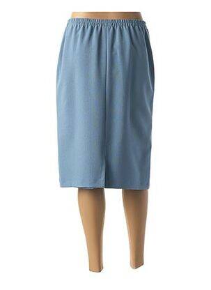 Jupe mi-longue stretch bleu FRANCE RIVOIRE femme