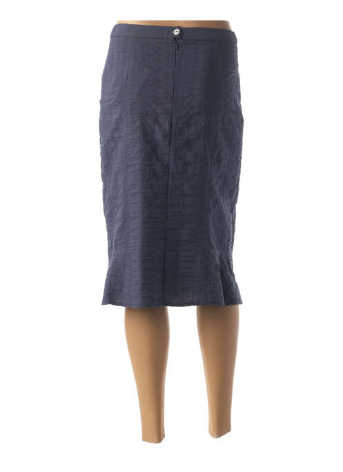 Jupe mi-longue bleu GUY DUBOUIS pour femme