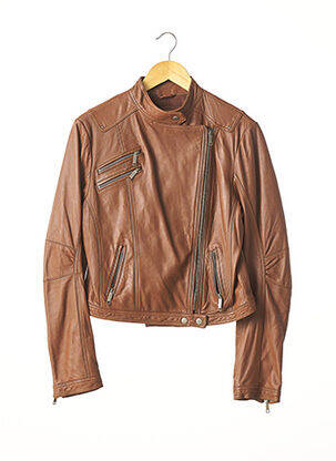 Veste femme marron outlet pas cher