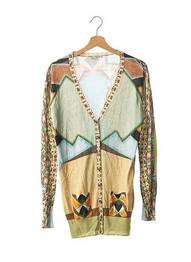 Gilet manches longues resserrée sur le bas vert ETRO  femme