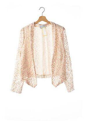 Gilet manches longues col châle blanc MAISON LEMOINE femme