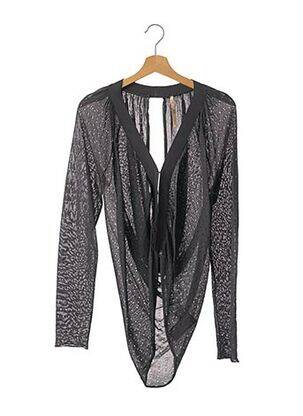 Gilet manches longues coupe cintrée gris NUDE femme