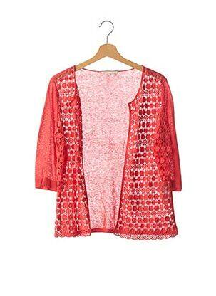 Gilet manches longues col rond rouge MAJE femme