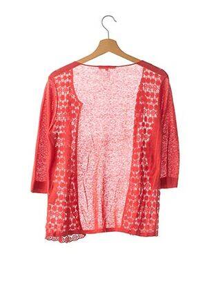 Gilet manches longues col rond rouge MAJE femme