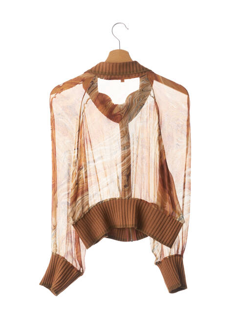 Gilet manches longues marron HALE BOB pour femme