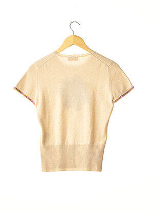 Pull resserrée sur le bas manches courtes beige D.D.C. femme