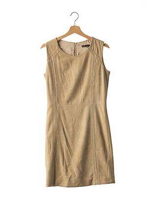 Robe courte sans manche sans manche beige APOSTROPHE femme