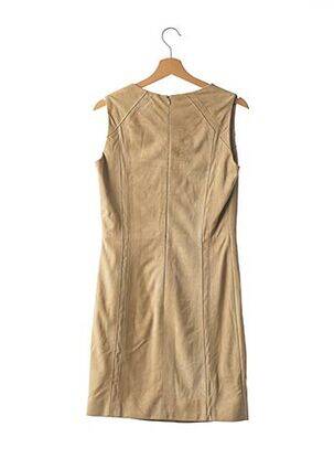 Robe courte fermeture zippée au dos sans manche beige APOSTROPHE femme