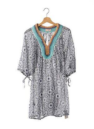 Robe courte manches 3/4 manches 3/4 bleu CECILIA PRADO femme