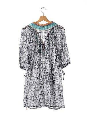 Robe courte manches 3/4 manches 3/4 bleu CECILIA PRADO femme