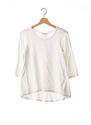 T-shirt stretch manches 3/4 blanc WHY femme