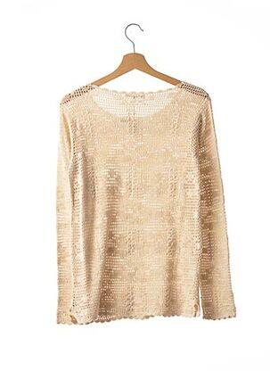Pull maille ajourée manches longues beige BONPOINT femme