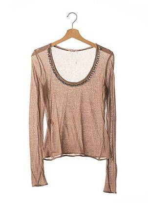 T-shirt manches longues manches longues marron MARNI femme