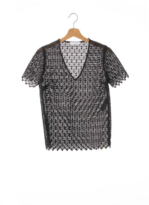 Top manches courtes manches courtes noir SANDRO femme