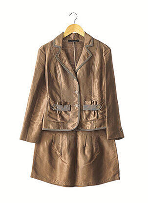 Ensemble jupe coupe cintrée marron ARMANI femme